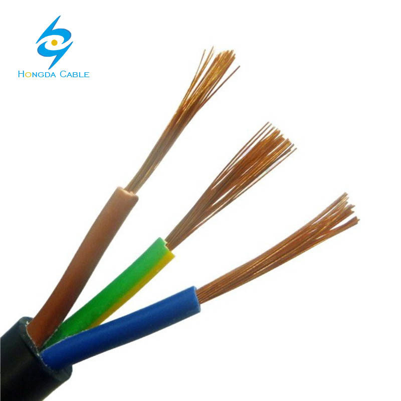 H05VV-F H07rn-F 3 Core 2.5mm H07VV-F Flexible Wire Electric Cable