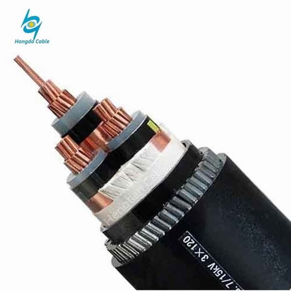 
                        Medium Voltage 11kv 240mm2 Copper XLPE Insulated Steel Wire Armored Power Cable
                    