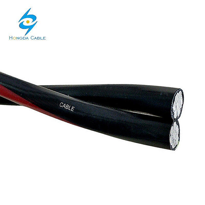 NFC 33209 Aluminum Conductor XLPE Insulation 2 Core 16sqmm 2X16mm2 Overhead Twist ABC Aerial Bundle Cable