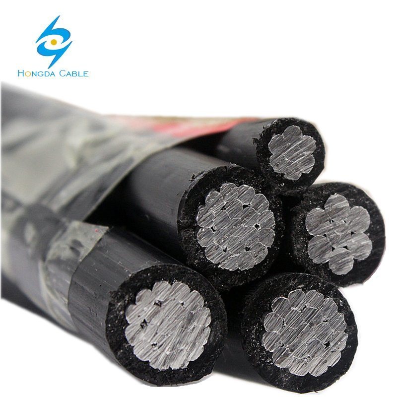 NFC 33209 Aluminum Conductor XLPE Insulation Twist 3*95+54.6+25sqmm Overhead ABC Aerial Bundle Cable
