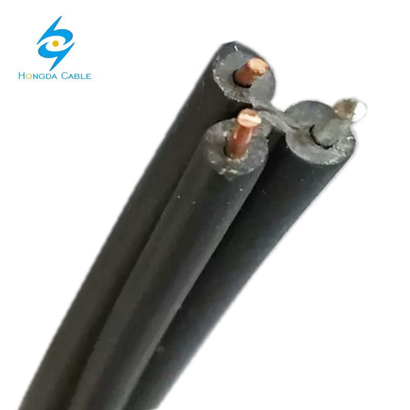 Outdoor Self-Supporting 2 Core 0.9mm Copper Telephone Drop Wire with Steel Telecom Cable