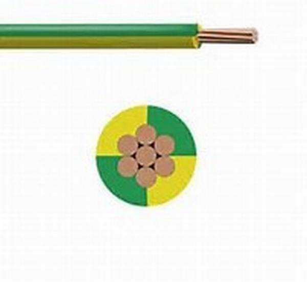 China 
                                 Massen-Kabel des Belüftung-Insuated angeschwemmtes kupferner Leiter-einkerniges gelben Grün-35sqmm                              Herstellung und Lieferant