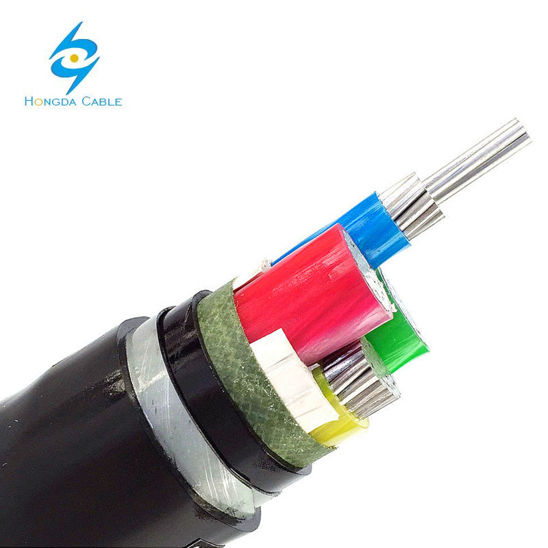 PVC Insulated Aluminum Conductor Double Steel Tape Armoured Sta Power Cable 3X185+95mm2 Lvav Cable