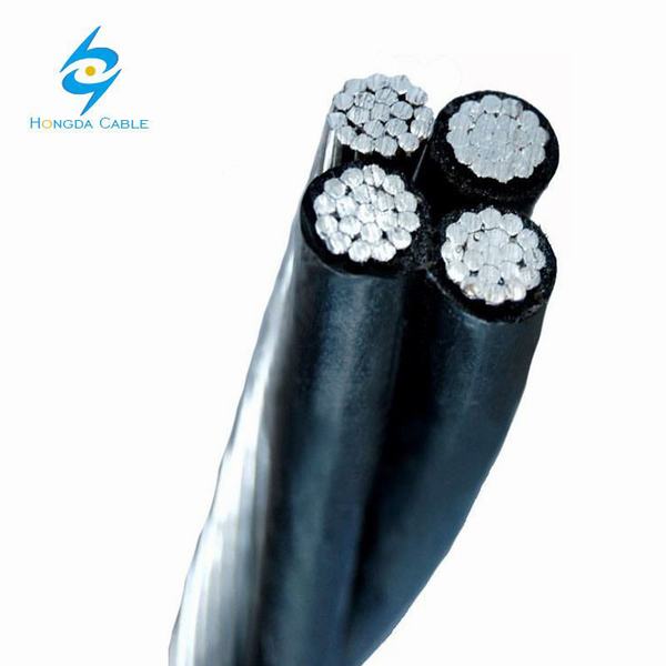 China 
                                 Cable de 3X2/0 Quadruplex +2/0AWG/AAC/AAAC XLPE aislados de aluminio Cable caída del servicio                              fabricante y proveedor