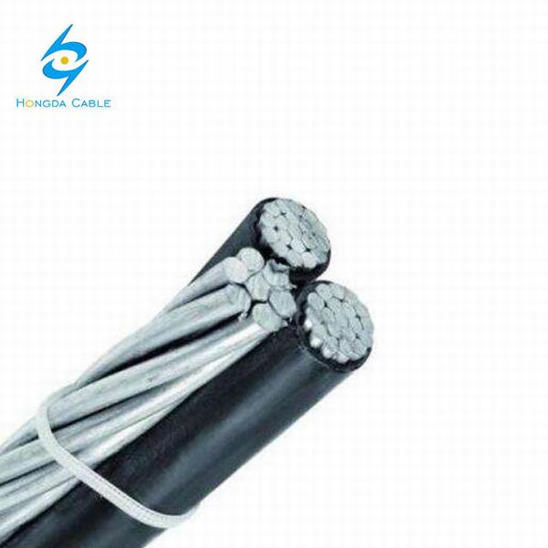 Service Drop Aluminum Cable 2+1 Core Bare Aluminum Conductor 16mm UV Resistance