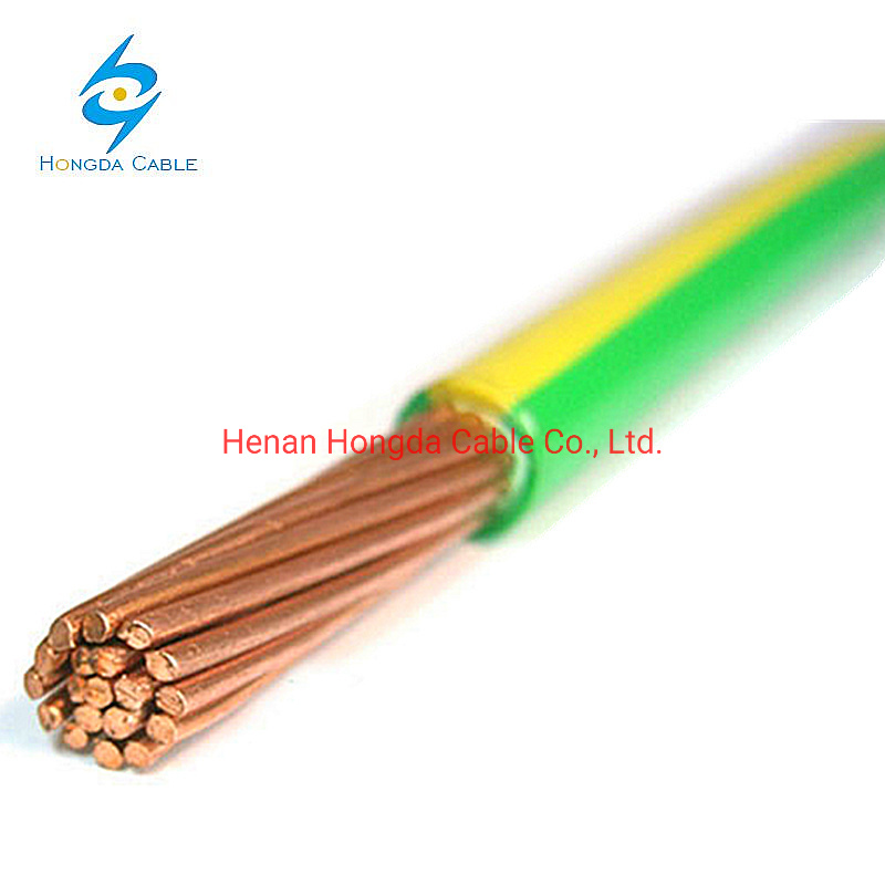 China 
                Solo núcleo de cobre 70mm2 Amarillo/Verde aislamiento de PVC el cable de masa
              fabricante y proveedor