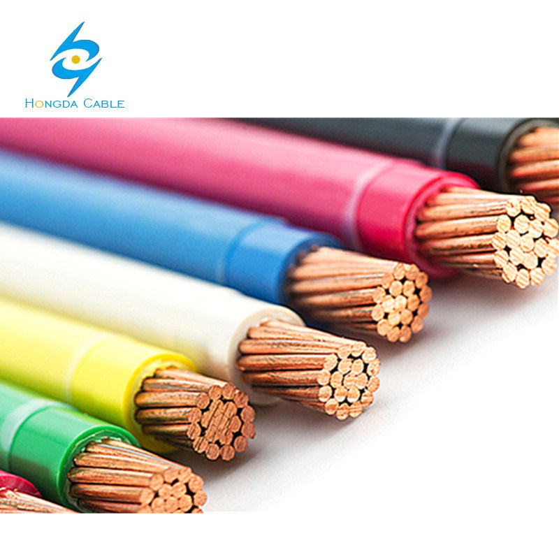 China 
                THHN/Thwn/Thwn-2 14 12 10 8 6 4 3 2 1/0 Cable eléctrico de revestimiento de nylon de PVC de cobre 4/0 AWG 500mcm 600V
              fabricante y proveedor
