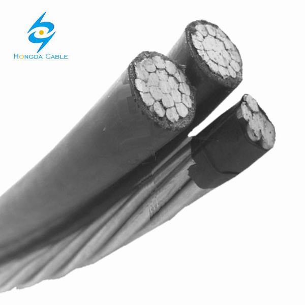 China 
                        Triplex Service Drop Cable 2*2+1*2 AWG PE Insulated Cable
                      manufacture and supplier