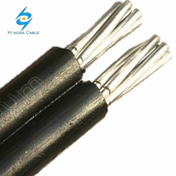 
                                 Cable de aluminio doble 10mm2 16mm2 de 25mm2 de 35mm2 Al Cable Twin/PVC                            