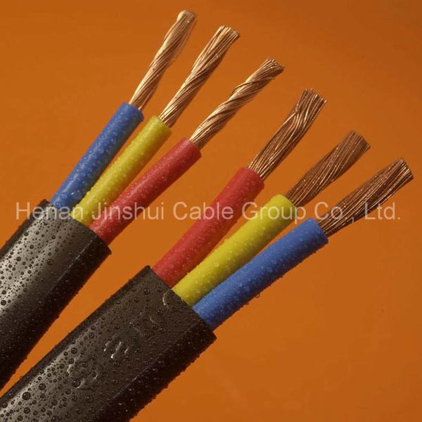 Chine 
                                 Conducteur en cuivre Gaine en PVC 3 Core câble plat flexible                              fabrication et fournisseur