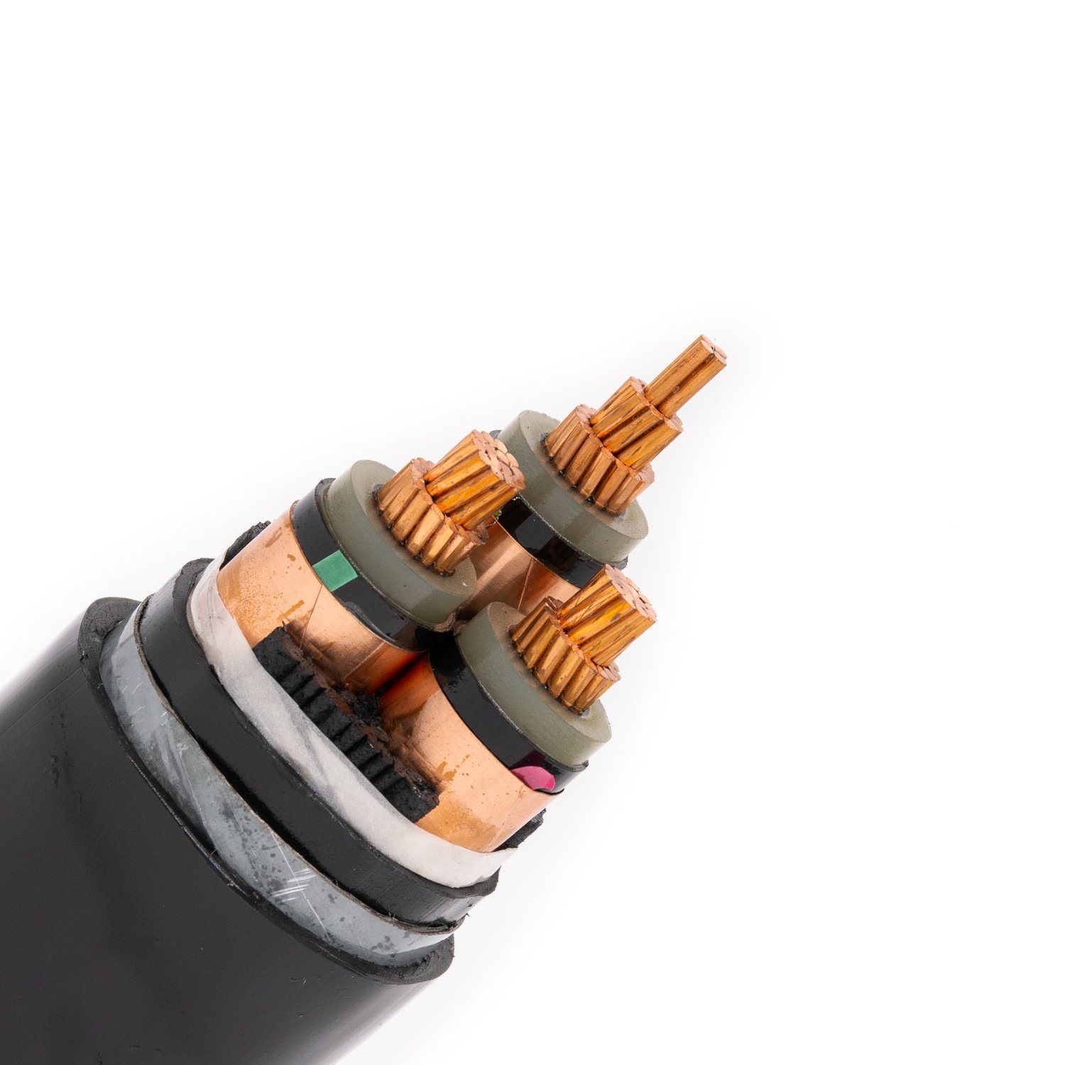 
                Cable de alimentación aislado XLPE de tres núcleos para uso industrial
            
